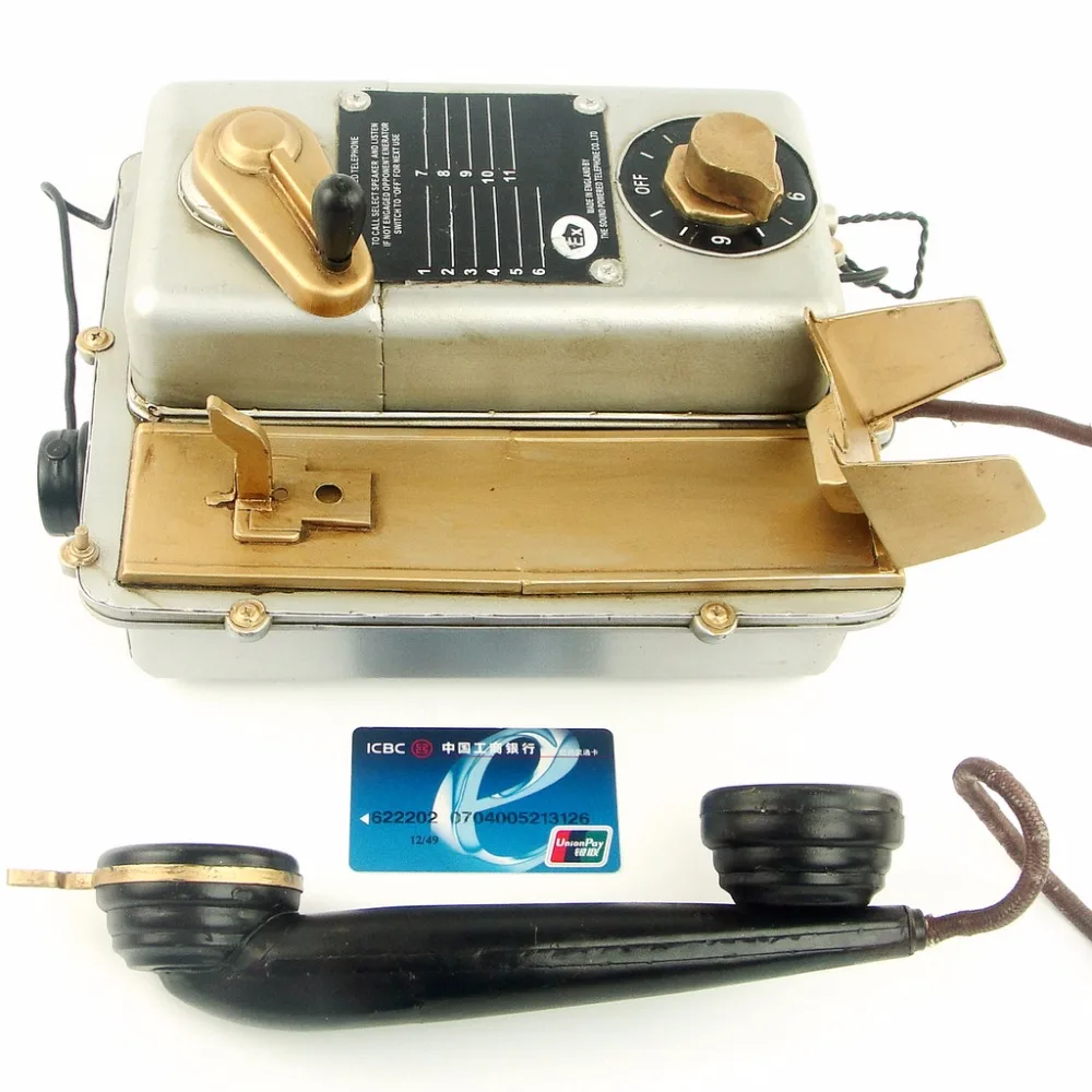 Антикварная классическая модель телефона ретро винтажные металлические изделия