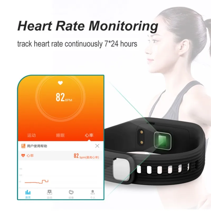 

Fitness Tracker HR Tracker Watch with Heart Rate Monitor, Waterproof Smart Bracelet with Step Counter, Calorie Counter,Pedometer