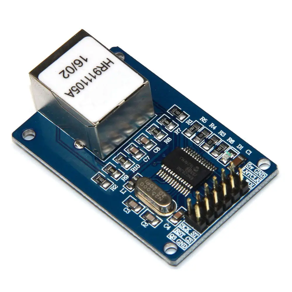Сетевая плата ENC28J60 LAN Ethernet для Arduino 25 МГц Crystal AVR 51 LPC STM32 3 В | Электроника