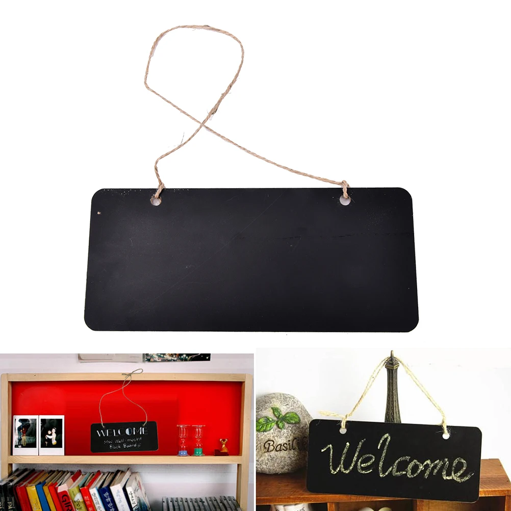 

Wooden Mini Blackboard Chalkboard Message Sign With Hang String Wedding Party Decoration Marriage Supplies 18.5*8cm