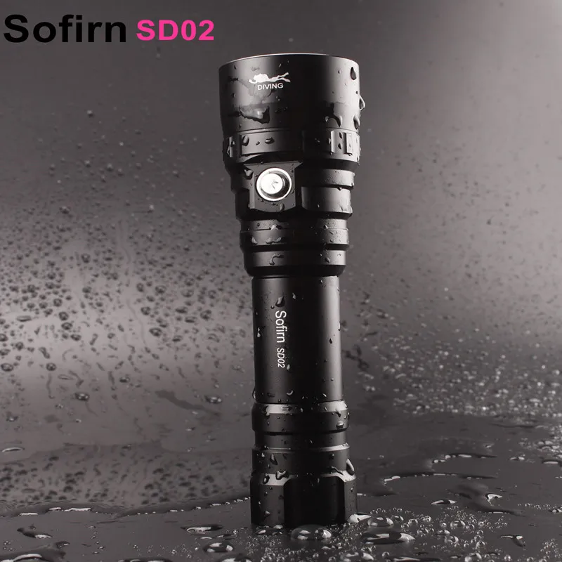 

Sofirn SD02 Scuba Diving Powerful Led Flashlight 18650 torch light Cree XP-L V6 LED Flashlight Lanterna LED 3 Modes Lamp Light