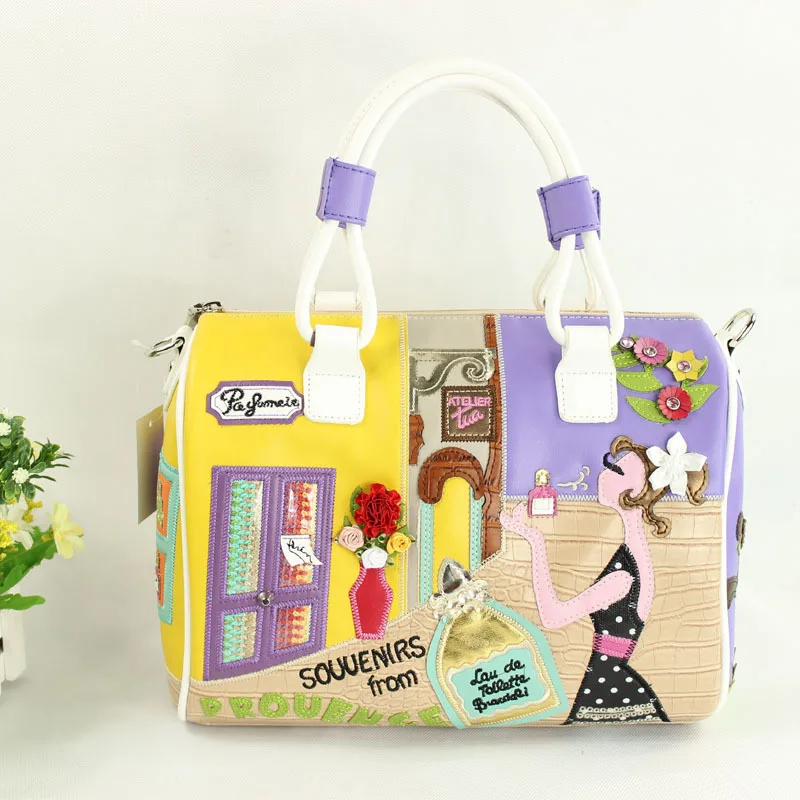 Роскошная женская сумка из искусственной кожи модный вместительный саквояж на