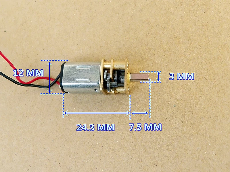 Микро DC 3V-6V для снижения скорости двигателя с полностью металлическим редуктором