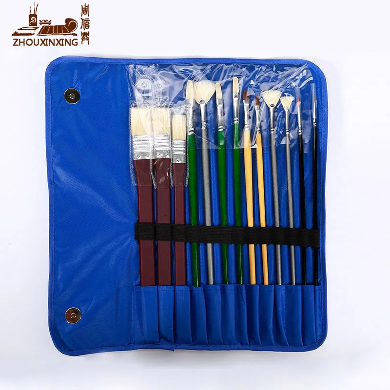 Gouache Artist Paint Mix Professional Weasel Hair Chrome Plated Copper Tube Wooden Rod