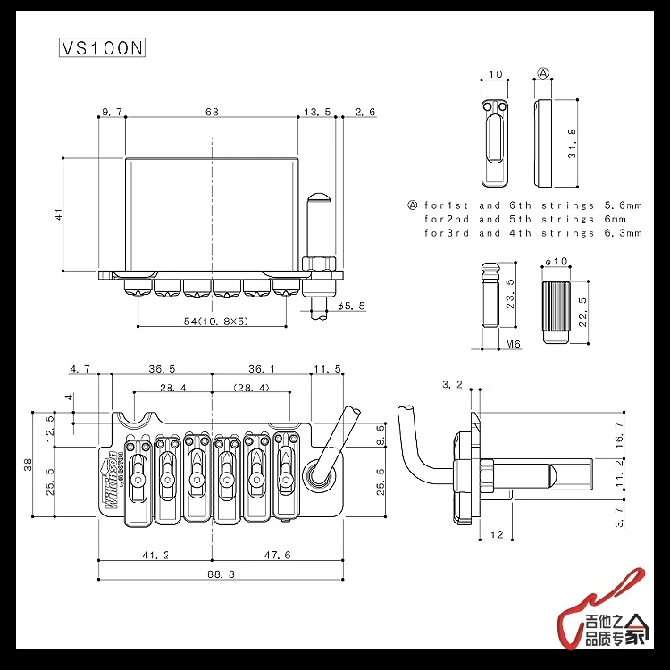 Оригинальные GOTOH Уилкинсон VS100N VS 100N 2 точечный Электрогитары тремоло Системы мост