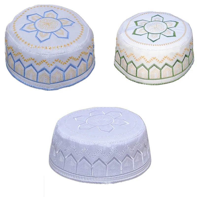 Мусульманская мужская шапка кепка бархатный молитвенный машинной вышивки Kufi
