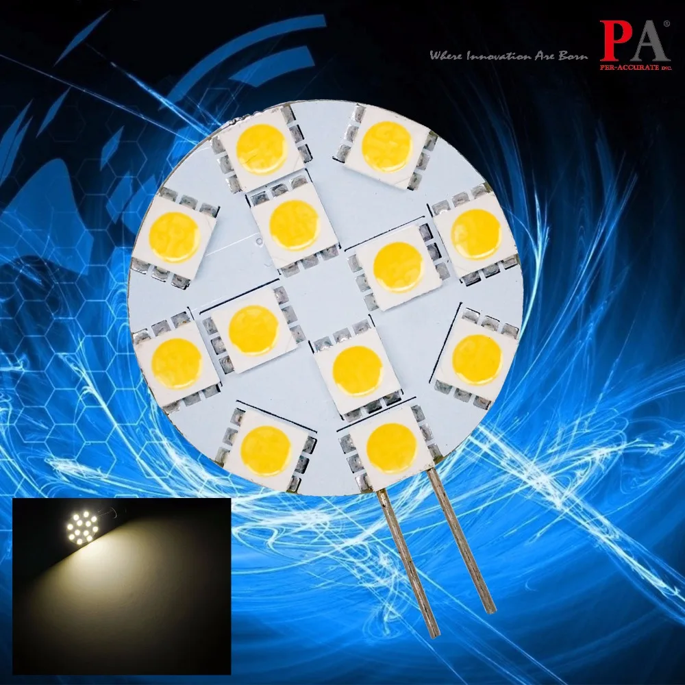 PA LED 2 шт. x теплый белый цвет 12SMD G4 5050 SMD RV Camper лампочки морские светильники DC 12 В |