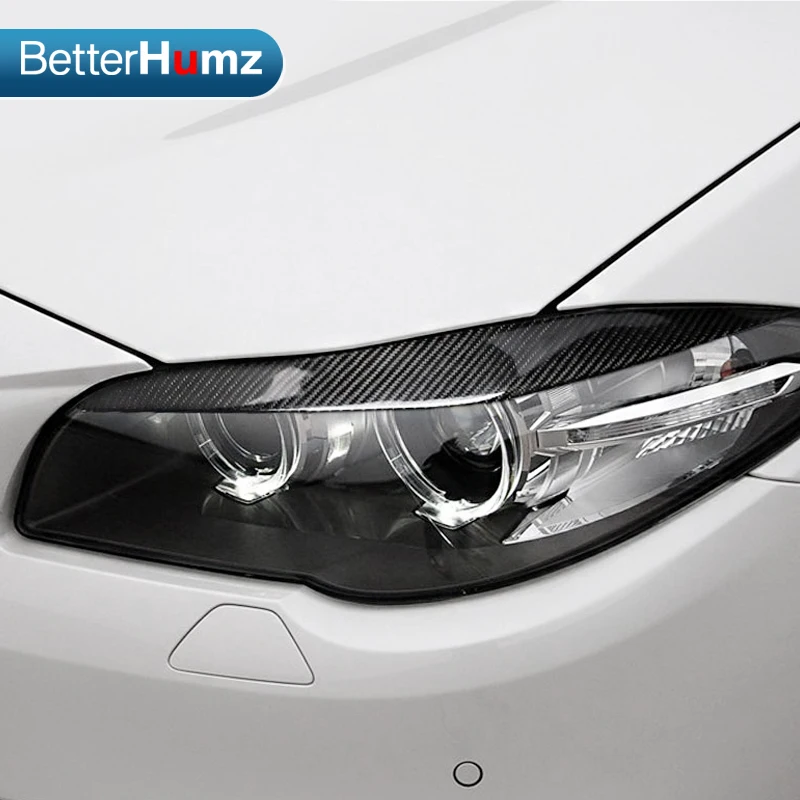

Carbon Fiber Headlights Eyebrows Eyelids for BMW F10 5 Series 2010-2016 Front Headlamp Eyebrows Trim Cover Accessories