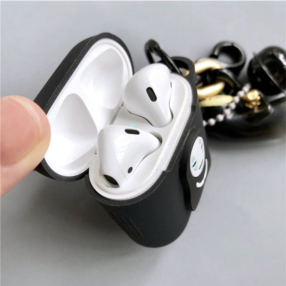 Bluetooth наушники силиконовый чехол для Apple Airpods 1 2 Аксессуары Милый Мультфильм защитный чехол сумка коробка кольцо для ключей