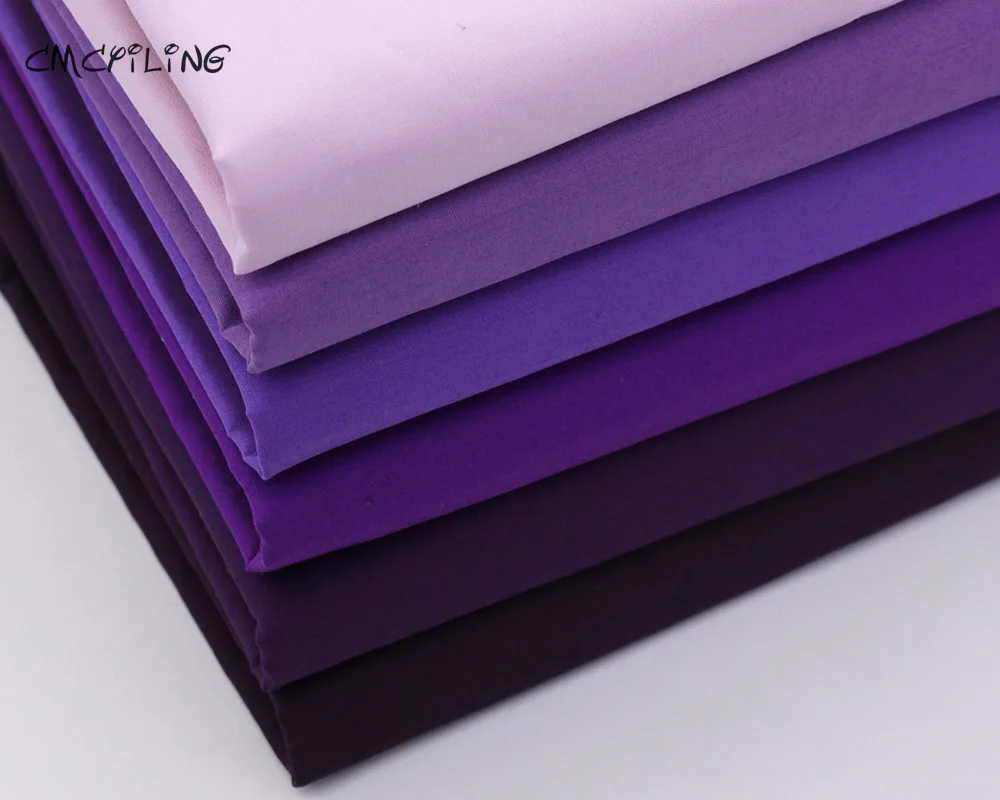 Чистый фиолетовый хлопок ткань для творчества швейные ткани Тильда Лоскутная хлопковая ткань дом текстиль тканые telas жир четверть tecido