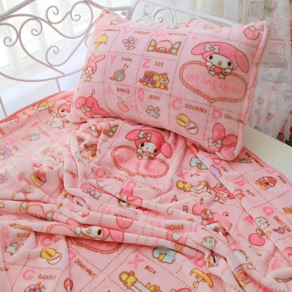 1 шт., мягкая плюшевая наволочка с рисунком «My Melody angel», хлопок, одна подушка, покрывало, одеяло, простыня для девочек, детская кровать, украшение