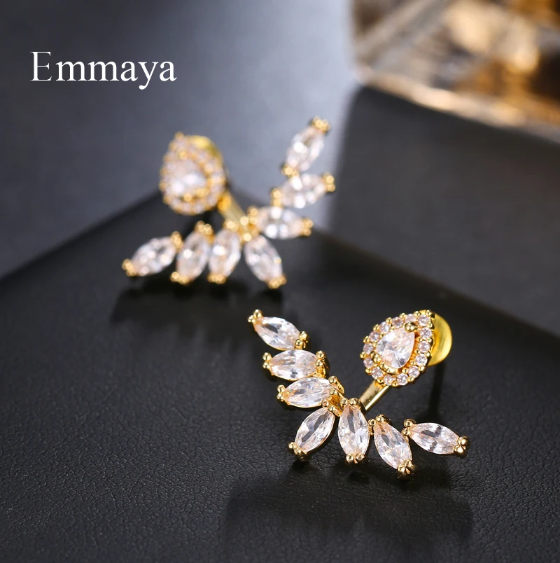 Серьги Emmaya женские с фианитами ААА простые уникальные ювелирные украшения для
