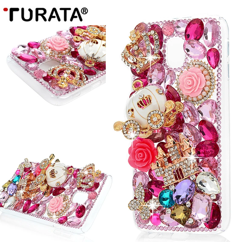 Turata 3D со стразами чехол для samsung Galaxy J3 2017 (ЕС) Bling С кристалалми и защитный КРЫШКА