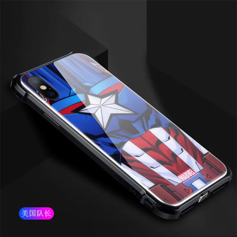 Противоударный для iphone X XS MAX корпус металлический каркас + закалённое защитное