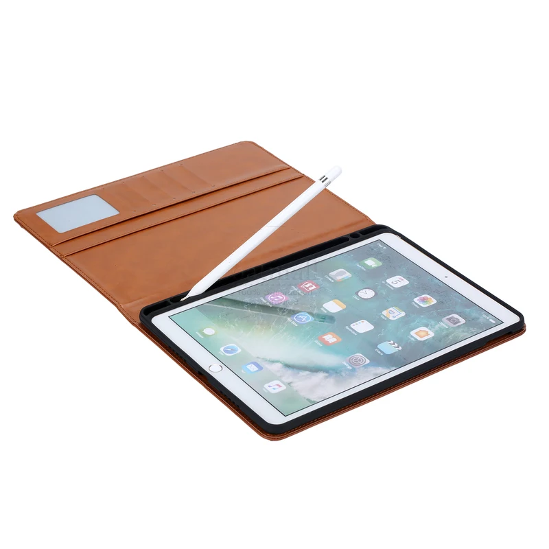 Роскошный винтажный кожаный чехол из замши для iPad 6th Generation Air 2, чехол-подставка с магнитной книгой, Классический флип-чехол