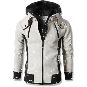 2018 модные брендовые мужские толстовки, повседневная спортивная одежда, мужская толстовка на молнии с длинным рукавом, европейский размер