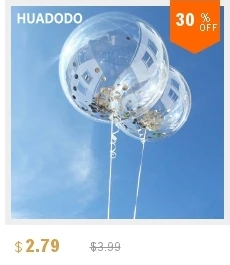 HUADODO 5 шт. 12 дюймов конфетти воздушные шары прозрачные латексные воздушные шары для Свадебные украшения с днем рождения Baby Shower вечерние поставки