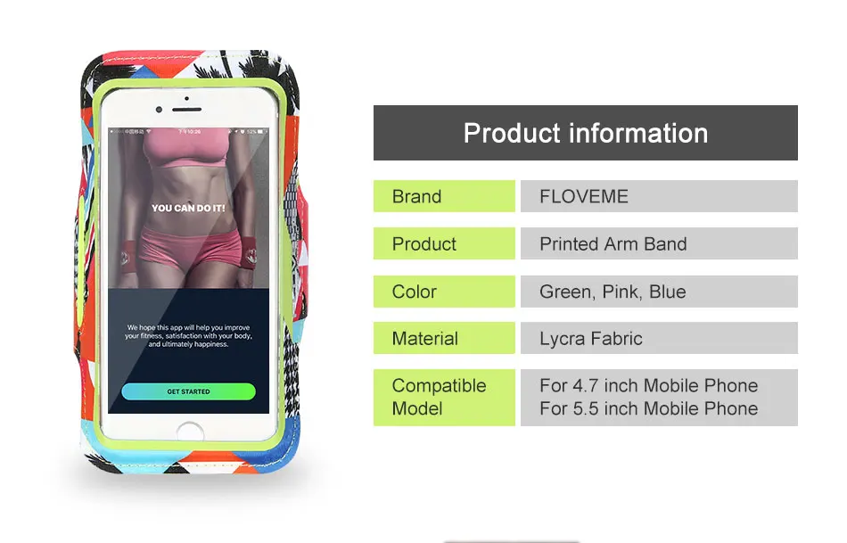 FLOVEME спортивный чехол на руку для iPhone X 8 Беговая сумка для телефона чехол для iPhone 7 7 plus 6 6s чехол для Xiaomi Redmi note 4x Capa