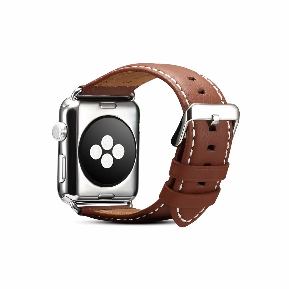 Ремешок из натуральной кожи с петлей сменные полосы чехол совместимый apple watch 42 мм