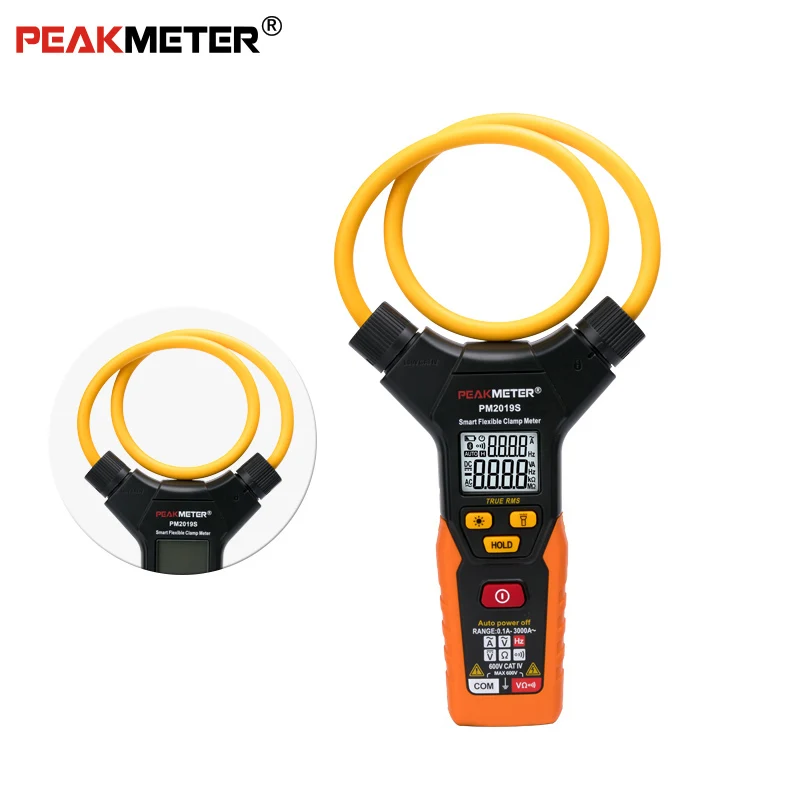 Цифровой мультиметр PEAKMETER PM2019S портативный цифровой с гибким зажимом переменного