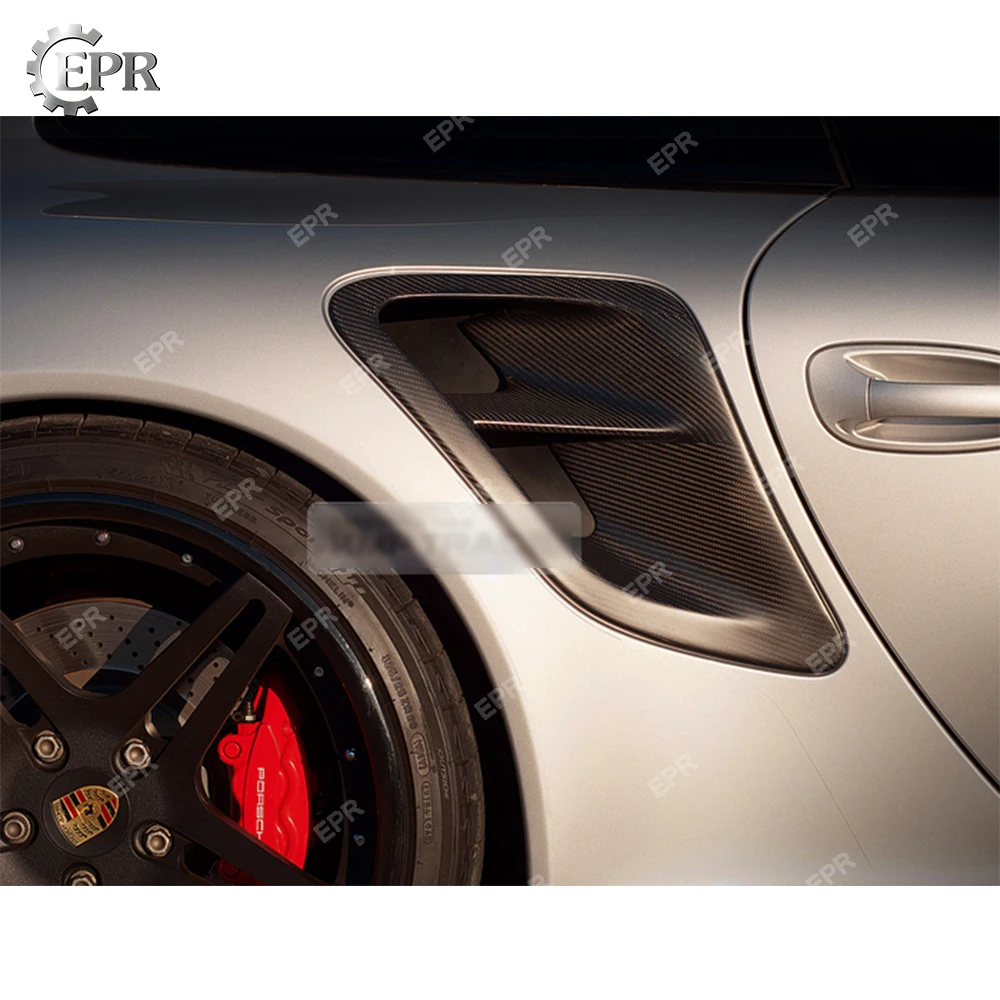 Для Porsche 997(2007-2010) Turbo и GT2 Turbo углеродного волокна сбоку воздухозаборника совки настройки части отделка Гонки 997 GT2 углерода вентиляционное отверстие