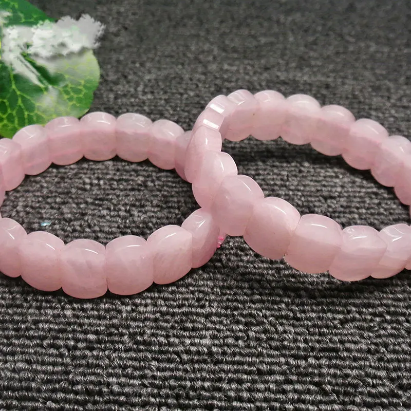 

10x14mm Natural Rose Quartzs Beads Bracelets For Women Trinket Beads Accessories Near Round Beads Bracelets For Girl Gift