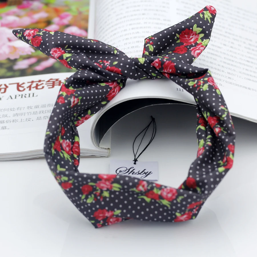 

Shsby Watch accessories Ladies flower cloth Watch Bands women Wrist Bands For Clock Children Headwear girls hair bands mixed 4