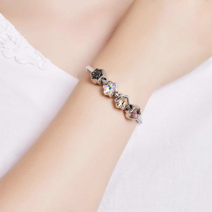 Кристалл от Swarovski двухсторонний BeCharmed Edelweiss бисер Diy неповторимый браслет с