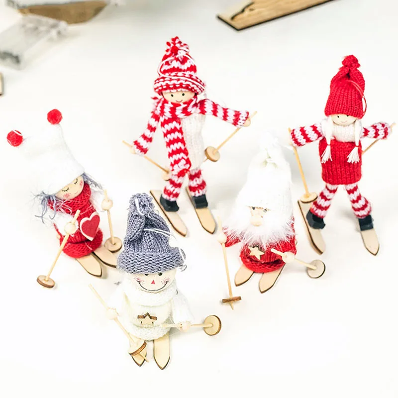 

New Angel Girl Ski Christmas Tree Decorations Pendant Cute Snowman Doll Christmas Ornaments Christmas Decoration For Home Xmas
