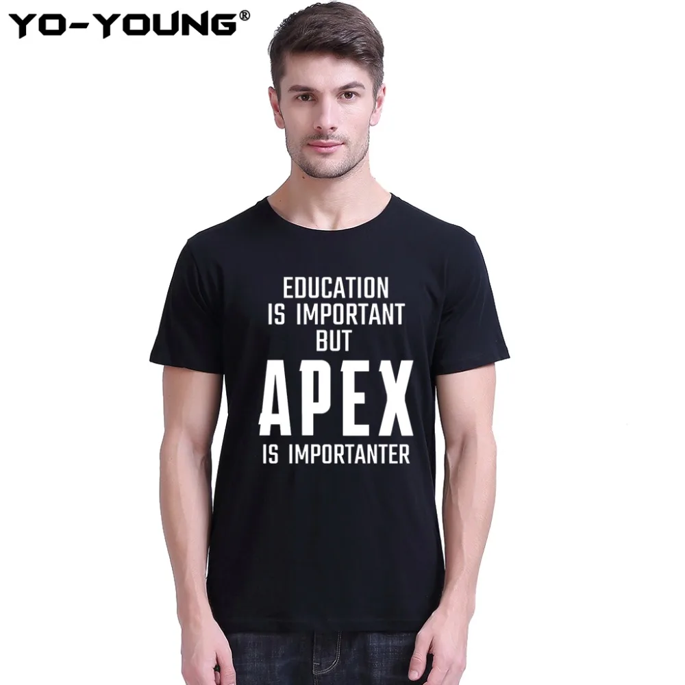 Yo Young мужские футболки Apex Legends Забавные с буквенным принтом 100% 180 gsm хлопковые