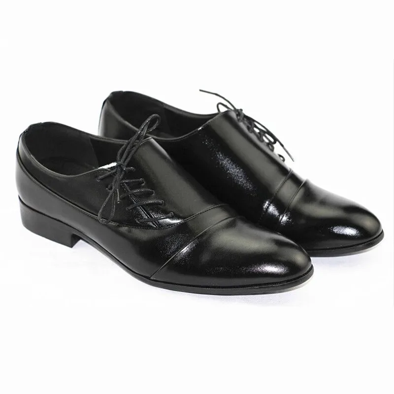 movechain Fashion men's Dress shoes black and white color matching lace-up flats sole man wedding office &amp career leather | Обувь