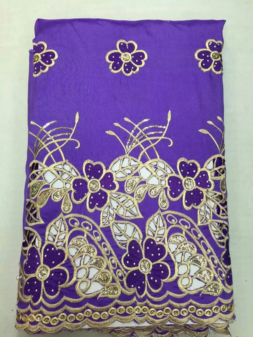 Чистая блестки вышитый африканских Джордж Ткань 5 ярдов шелковый бархат 2