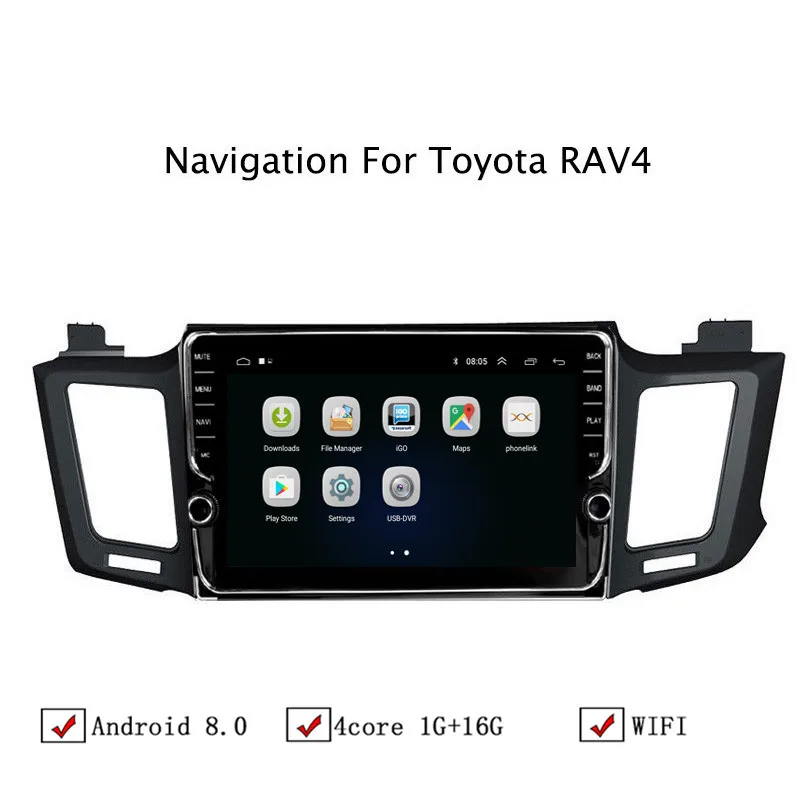 10 1 &quotAndroid 8 автомобиля gps навигации для Toyota RAV4 2013 2014 2015 2016 2017 2018 автомобиль радио