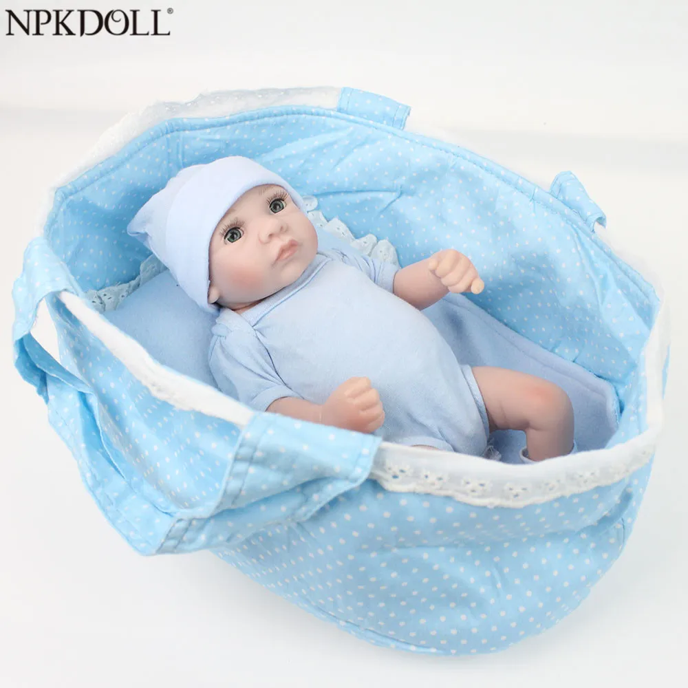 NPKDOLL 10 дюймов ручной работы Bebe Reborn Corpo De Silicone Boneca Игрушки для девочек 28 см Прямая