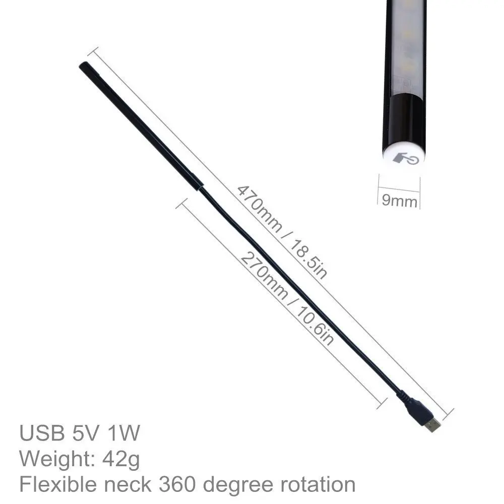 10 светодиодов новая портативная панель освещения Портативная USB гибкая палка с