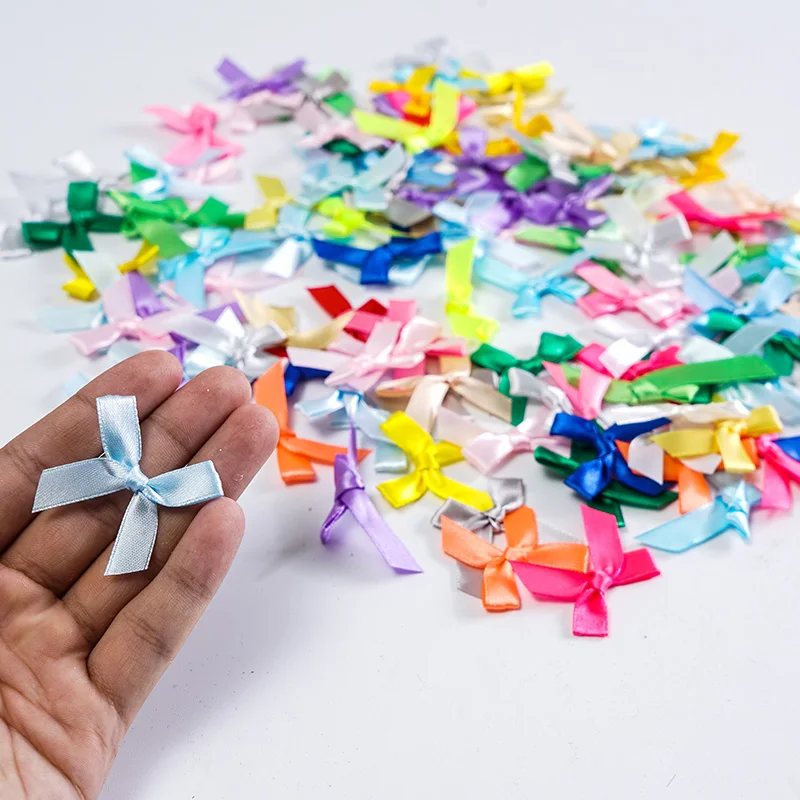 20 шт. разные цвета мини ручная работа сделай сам атласная лента бант для дома