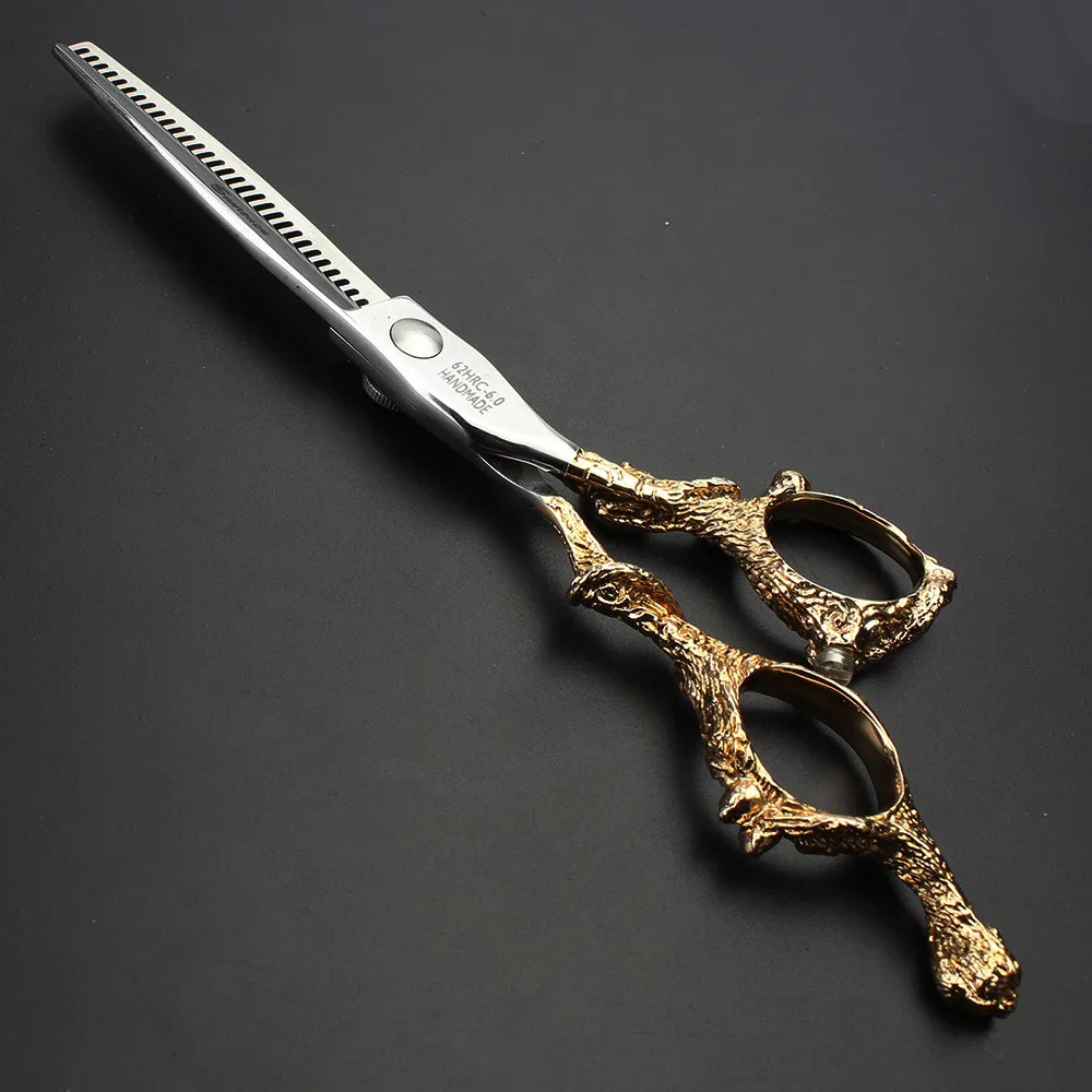 Набор парикмахерских ножниц с золотистой ручкой 6 дюймов|hairdressing scissors|hairdressing scissor