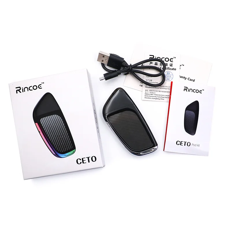 Оригинальный Rincoe Ceto Vape Pod система все в одном стартовый комплект с аккумулятором