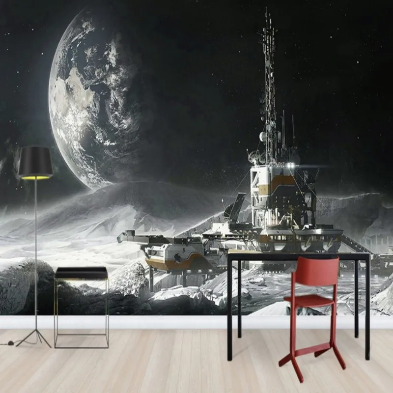 Дропшиппинг обои с изображением коломака 3d детские лунной космической станции
