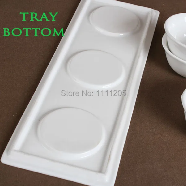 Набор тарелок для аппетитов 3 шт. миска меламинового соуса с ручкой отсека