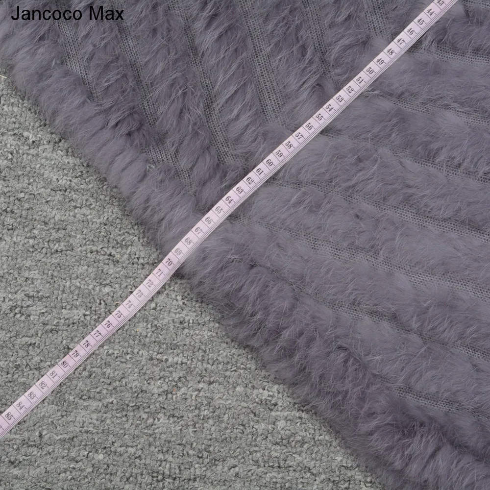 Jancoco Max+ Новинка, пончо с натуральным кроличьим мехом, зимняя модная Стильная накидка, Женская шаль для вечеринки S7112