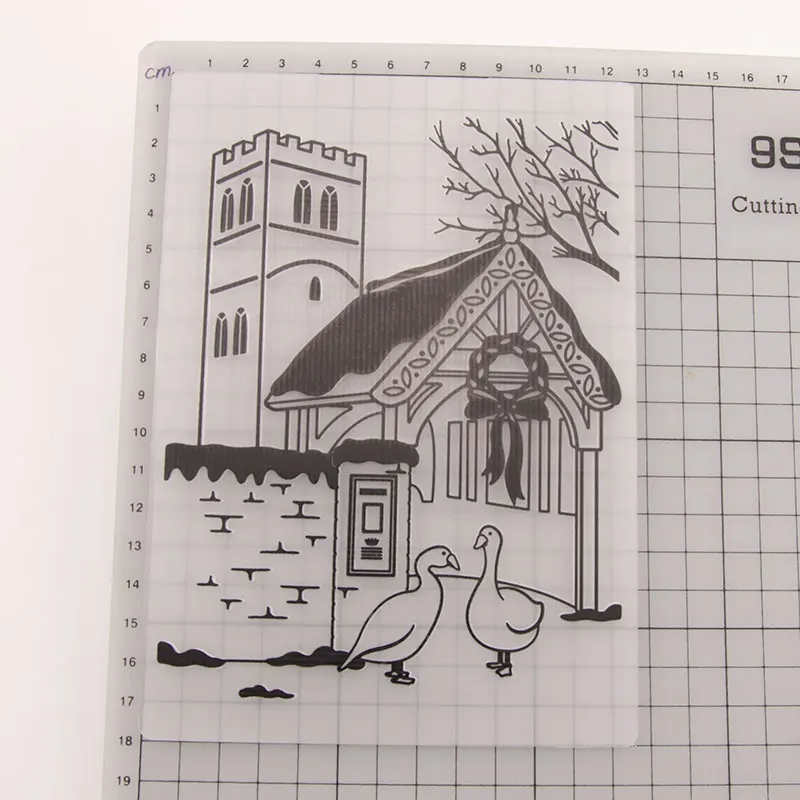 12.7x17.8cm House Goose Embossing folders Plastic Folder For Scrapbooking DIY Photo Album Card Animals | Дом и сад