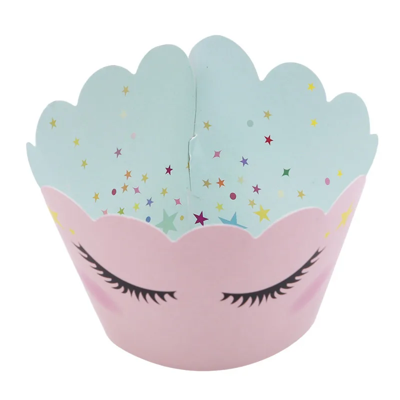 Cupcake Toppers Wrappers Birthday Party Decorations Horn Cake Decoration Baby Shower Supply Baking Tools | Дом и сад