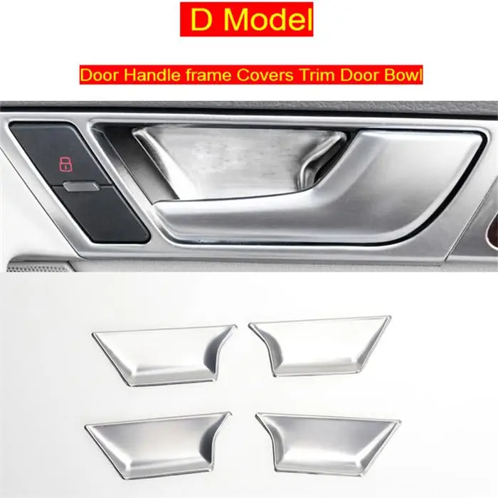 D Model Silver Автомобильный стиль, внутренние кнопки, выходная шестерня, панель, декоративная крышка, наклейки, накладка для Audi A6 C5 C6, нержавеющая сталь, авто аксессуары - Название цвета: D Model Silver