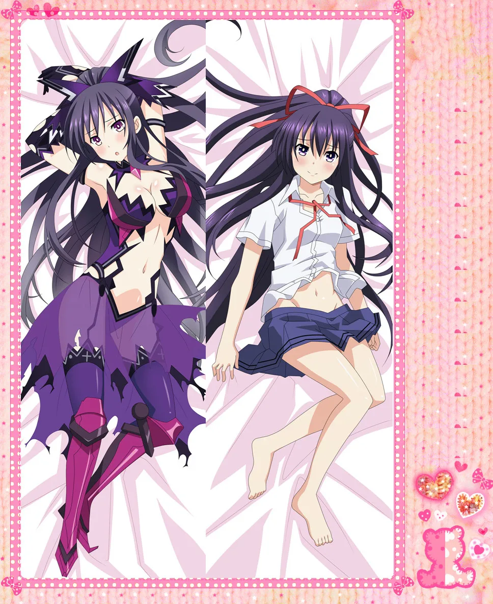 Аниме мультфильм ДАТА в живую двусторонний Болстер Обнимая наволочка персиковая