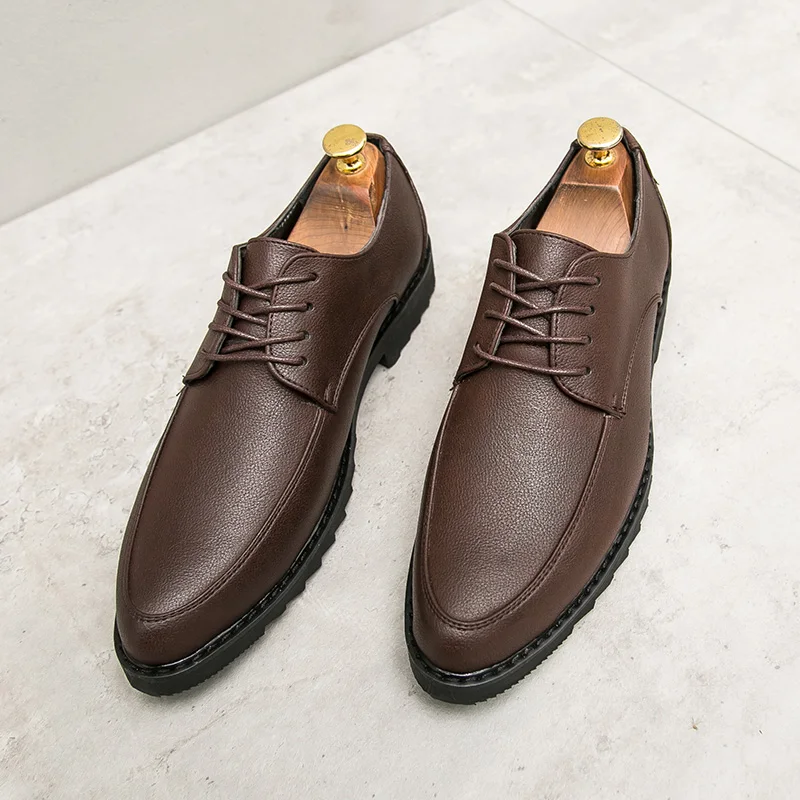 TOJAMO Мужская деловая обувь кожа свадебные туфли-оксфорды для Для мужчин