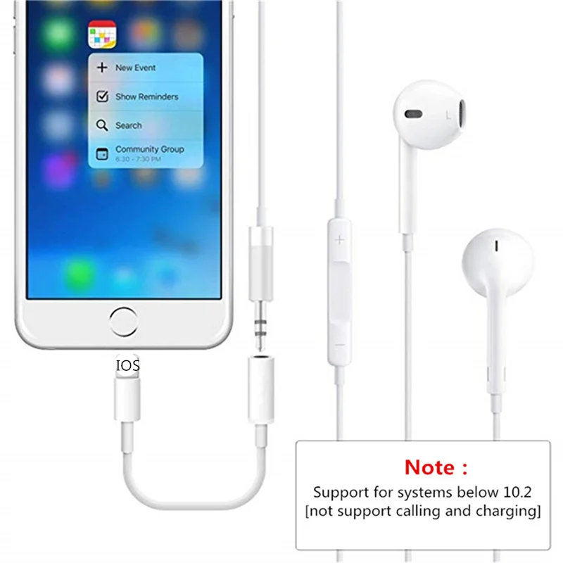 ABAY 3 5 мм разъем для наушников адаптер Iphone IOS 10 2 освещения Plug Play Музыка Аудио