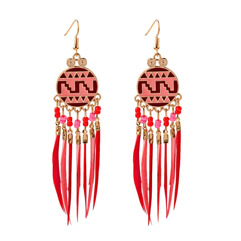 2019 египетские многоцветные богемная Кисточка Серьги для женщин Jhumka индийские