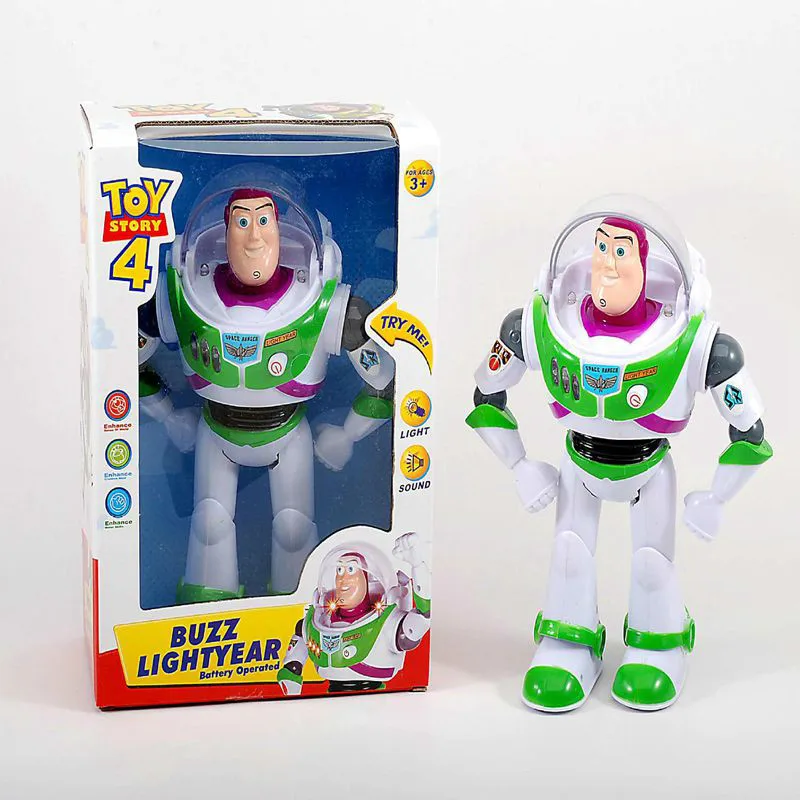 Disney Toy Story 4 Базз Лайтер звуковые огни шарнирная подвижная ПВХ фигурка модель кукла подарок на день рождения для детей с коробкой