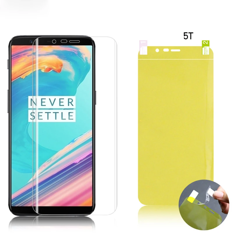 Экран Защитная пленка для Oneplus 7 Pro 6 T 5 3T гидрогель 5D полное покрытие мягкий